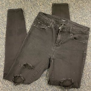 Celebrity Pink Ripped Black Skinny Jeans